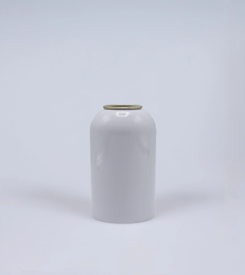 Round aluminum aerosol can, 53x125mm, White base